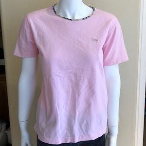 pink burberry tee
